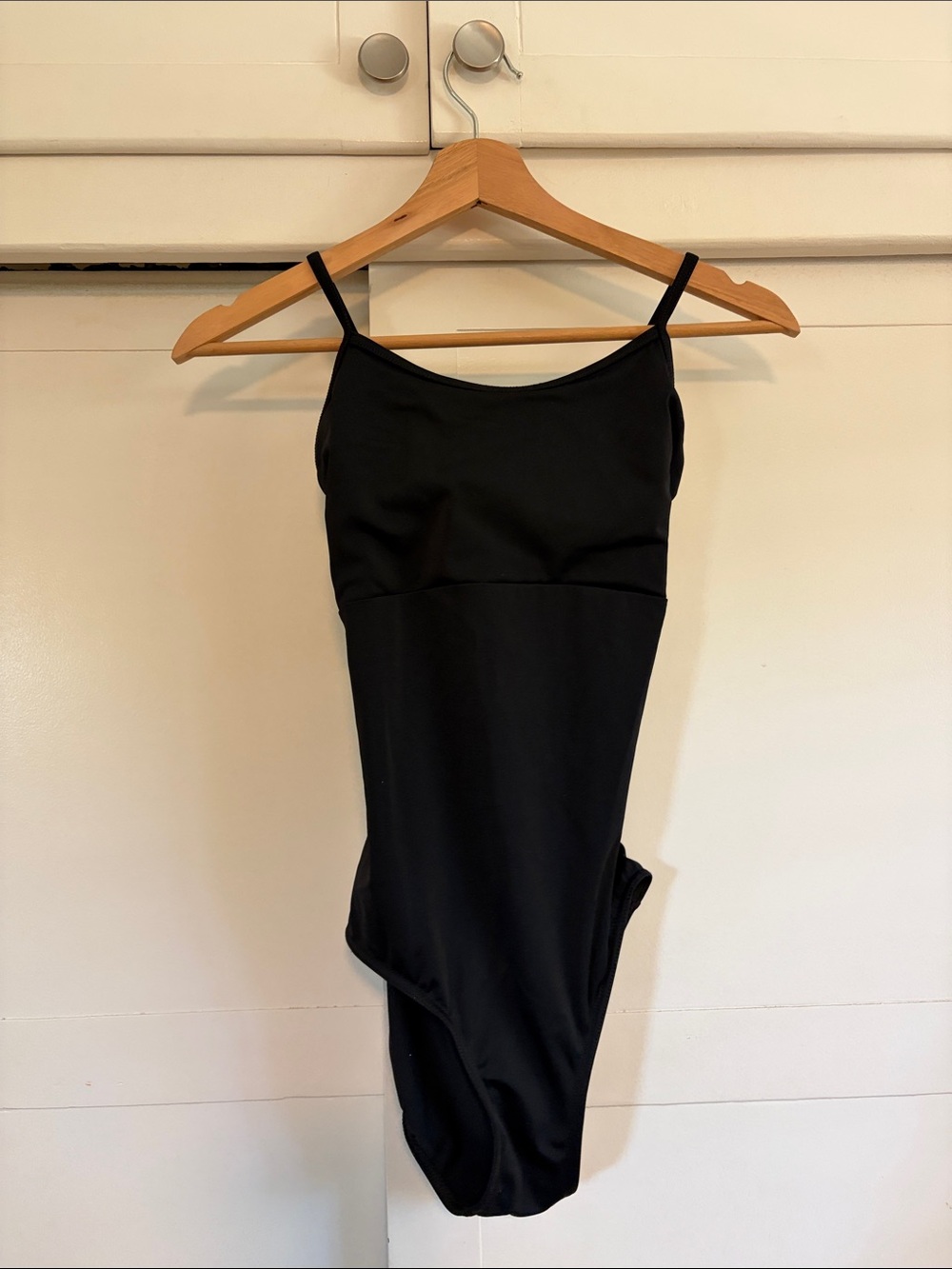 Classic Black Spaghetti Strapped Ballet Leotard